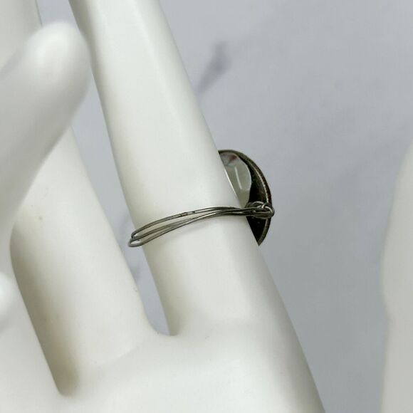 Vintage Wire Wrapped 1967 Roosevelt Dime Coin Ring Size 7 ✨ - Picture 7 of 8